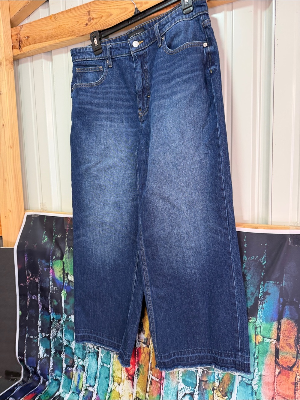 Women's Wide Leg Blue Denim Jeans size 12